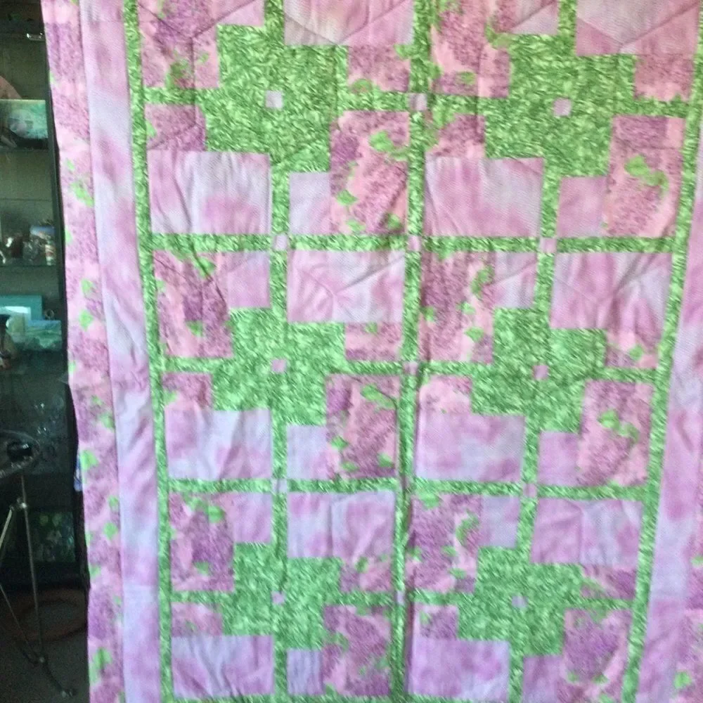 Handmade Quilt. Lilacs